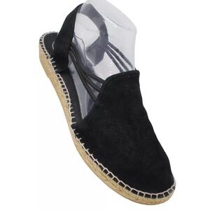 EUC black suede espadrille sandals - like new!